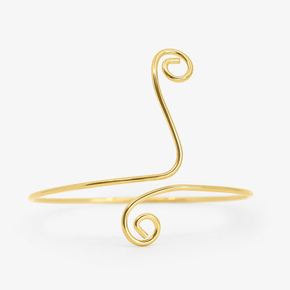 Spiral Glow Arm Cuff Gold - EVRYJEWELS