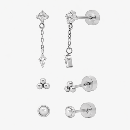 Flat Back Earrings Set Collection - EVRYJEWELS