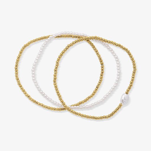 Sweet Luxe Beaded Bracelet 4 Piece Set - EVRYJEWELS
